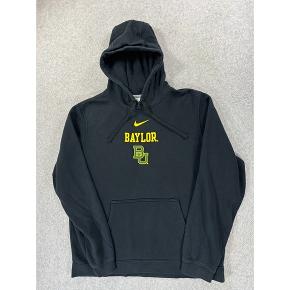 Baylor Bears Nike White Label Campus Hoodie Sweatshirt (Men's Large) Black - Picture 1 of 12
